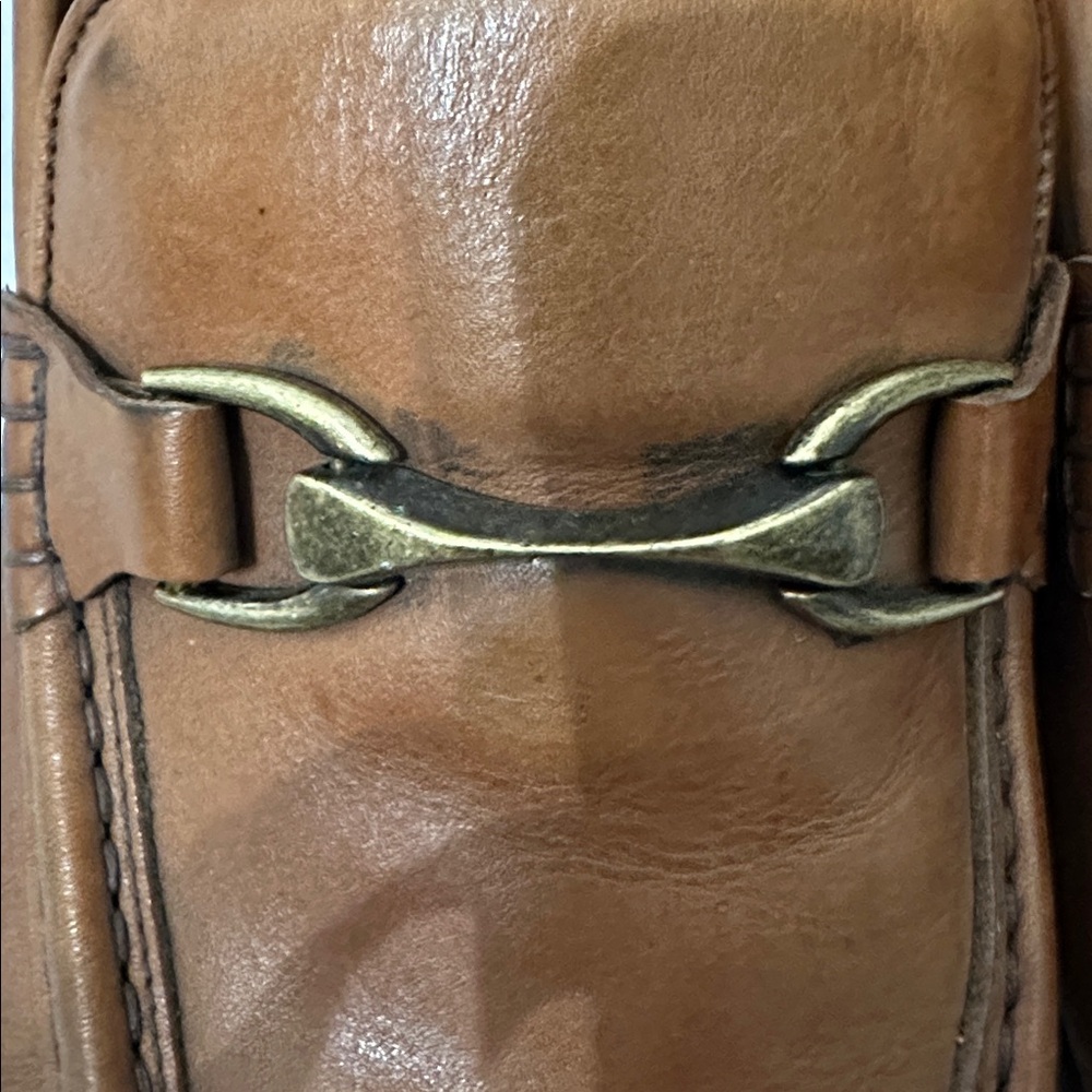 Donald J. Pliner Tan Leather Slip-On Loafers - Picture 10 of 11